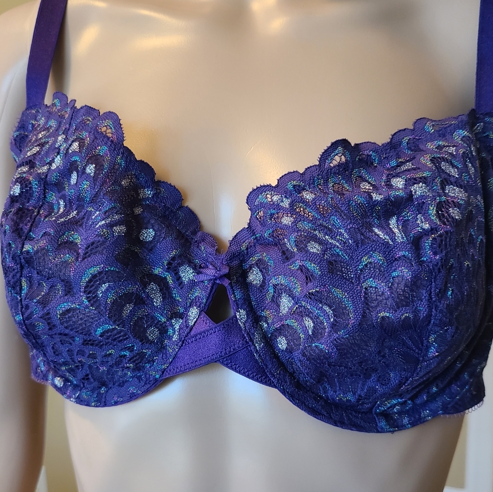 Savage X Fenty Metallic Lace Balconette Bra